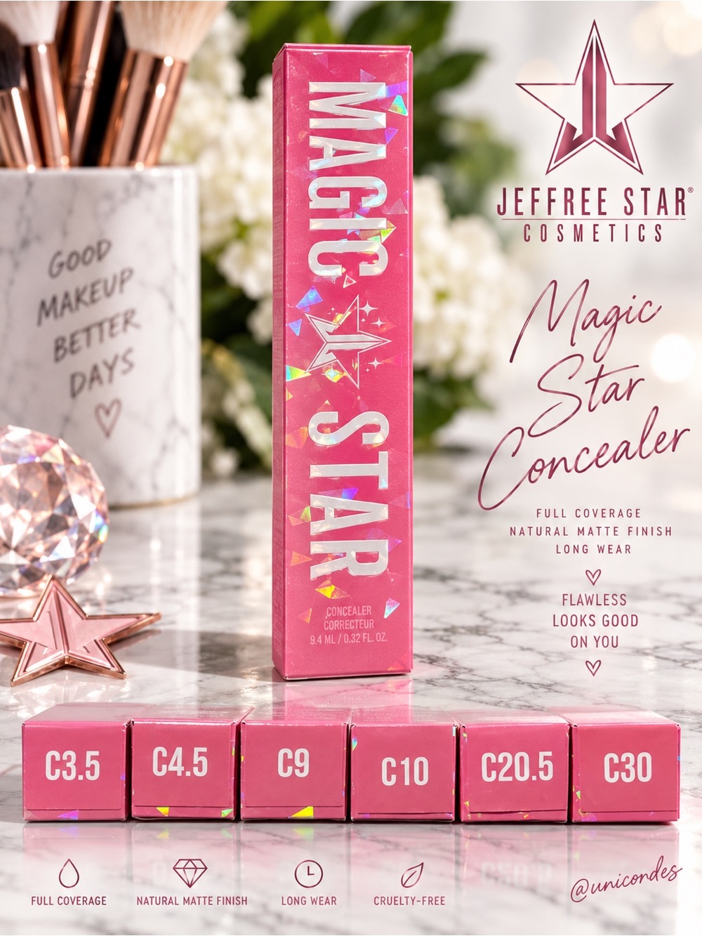 Jeffree Star Magic Star Concealer Full Coverage Matte Choose Your Shade